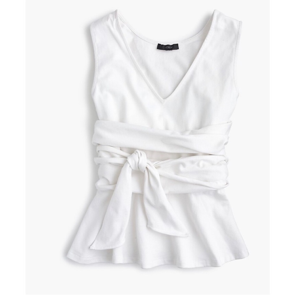☀️2/$29 sale! NWT J.Crew Sleeveless tie-waist peplum top